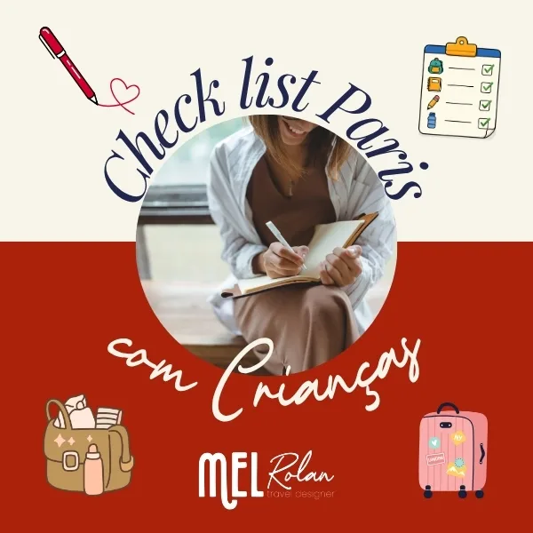Capa do Bônus: Checklist de Viagem com Crianças para Paris